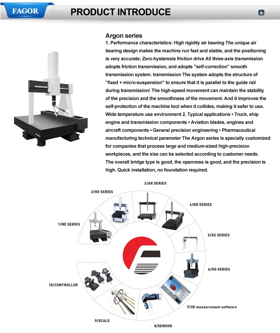 Cheap Price 3D CMM Coordinate Measuring Machine Argon Series Medium CMM