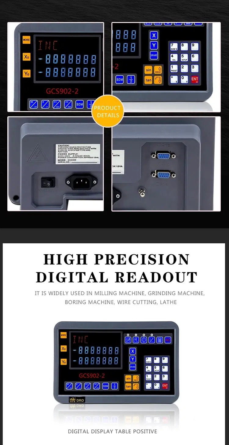 Dro Digital Readout for Milling Machine with Linear Scale