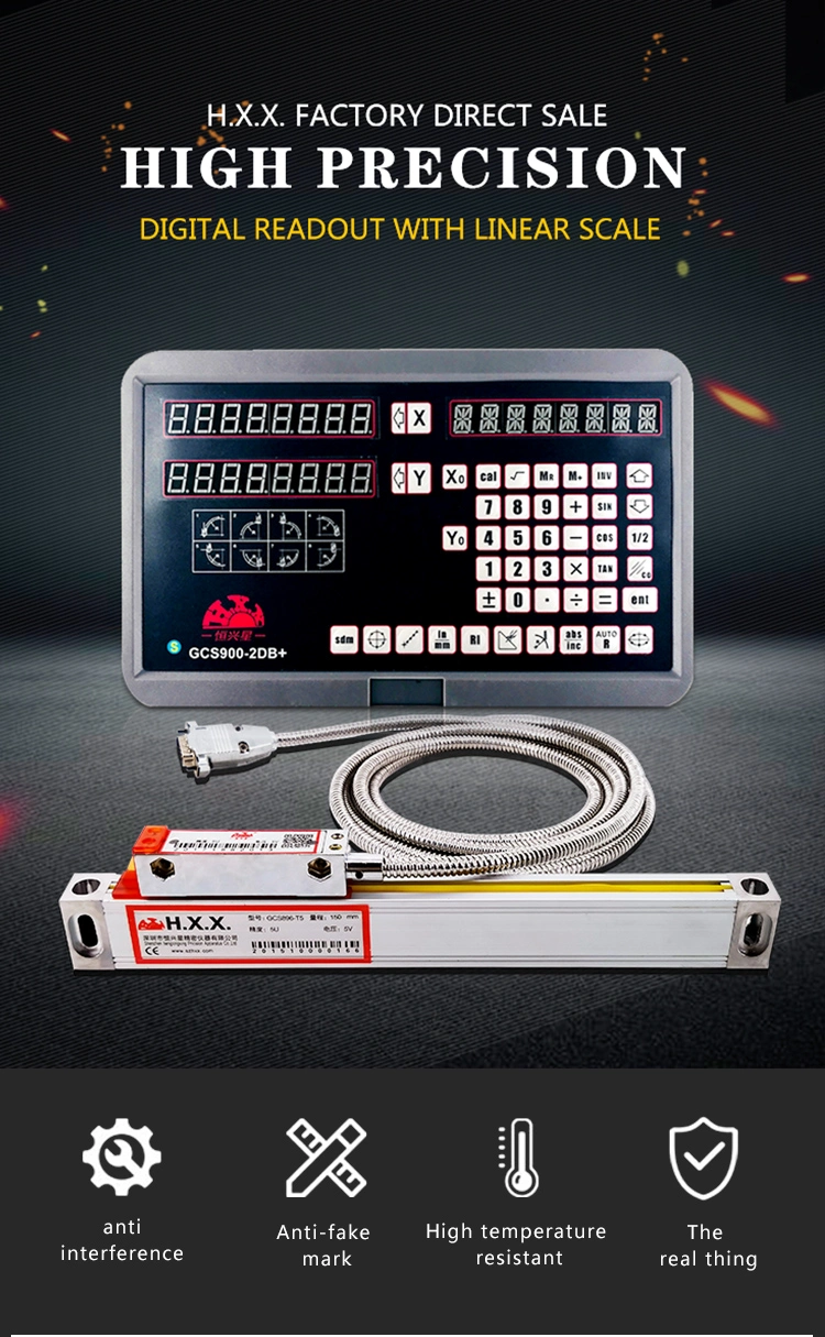 Digital Readout Dro with Digital Encoder Glass Linear Scale