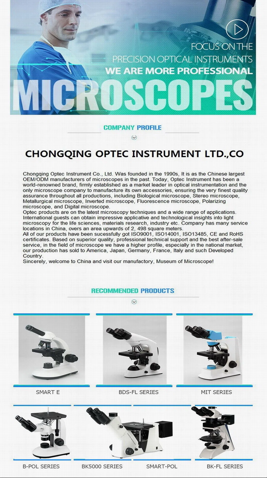 Measuring Instrument Toolmaker Microscope for Optical Microscope