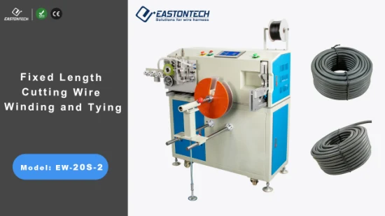 Length Measuring Electric Wire Spooling Cable Bobbin Wind Rewind Tie Tying Machine Cut, Wind and Tie